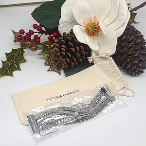 Victoria Emerson NIP $88 Multi-Strand Rhinestone cuff! Perfect Gift 🎁